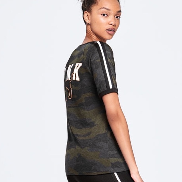 VS PINK Perfect Ringer Crew T-Shirt - Picture 3 of 8